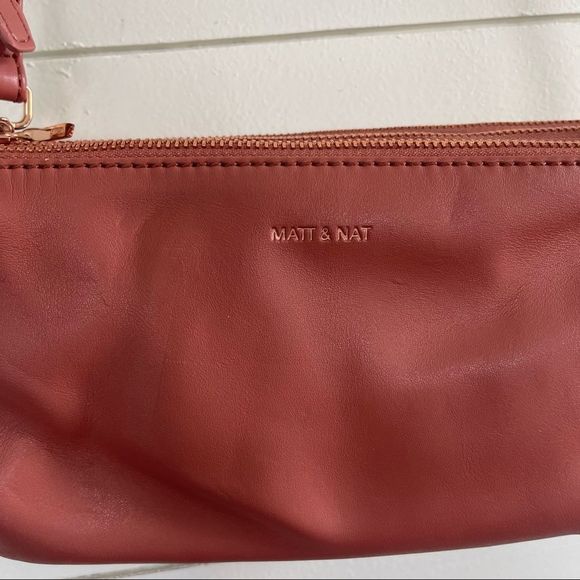 Matt & Nat Triple 3 Zip Vegan Leather Crossbody Bag - Picture 7 of 13